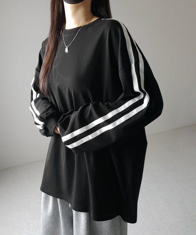 【 ２color 】サイドラインビッグＴシャツ ／ side line BIG Tee