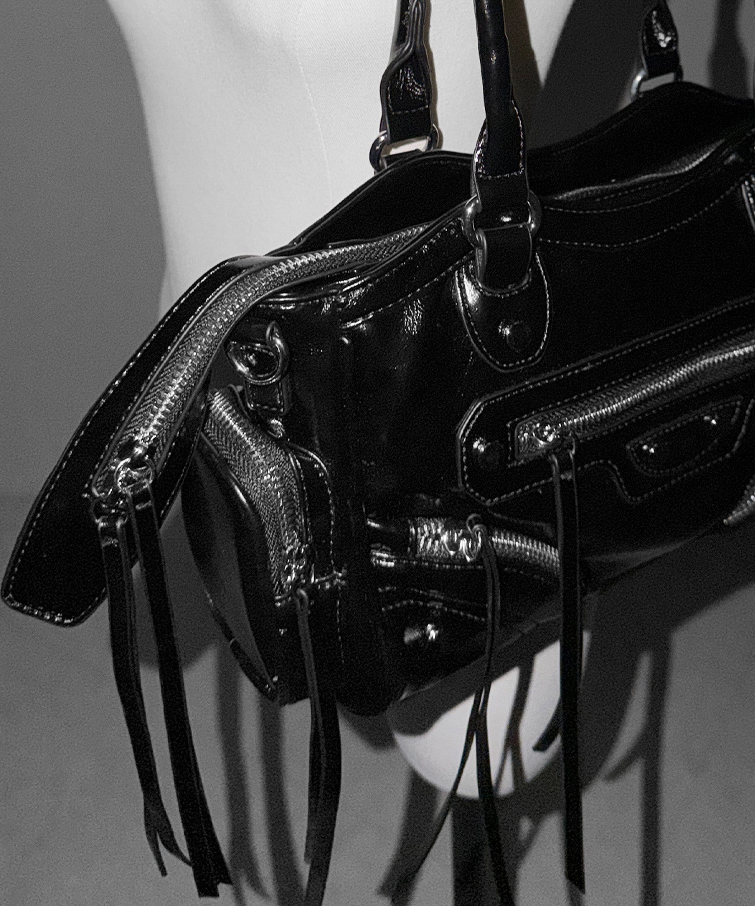 【 ショルダーストラップ付き２WAY 】ヴィンテージアウトポケットグランジボストンショルダーバッグ／ vintage out pocket grunge boston shoulder bag