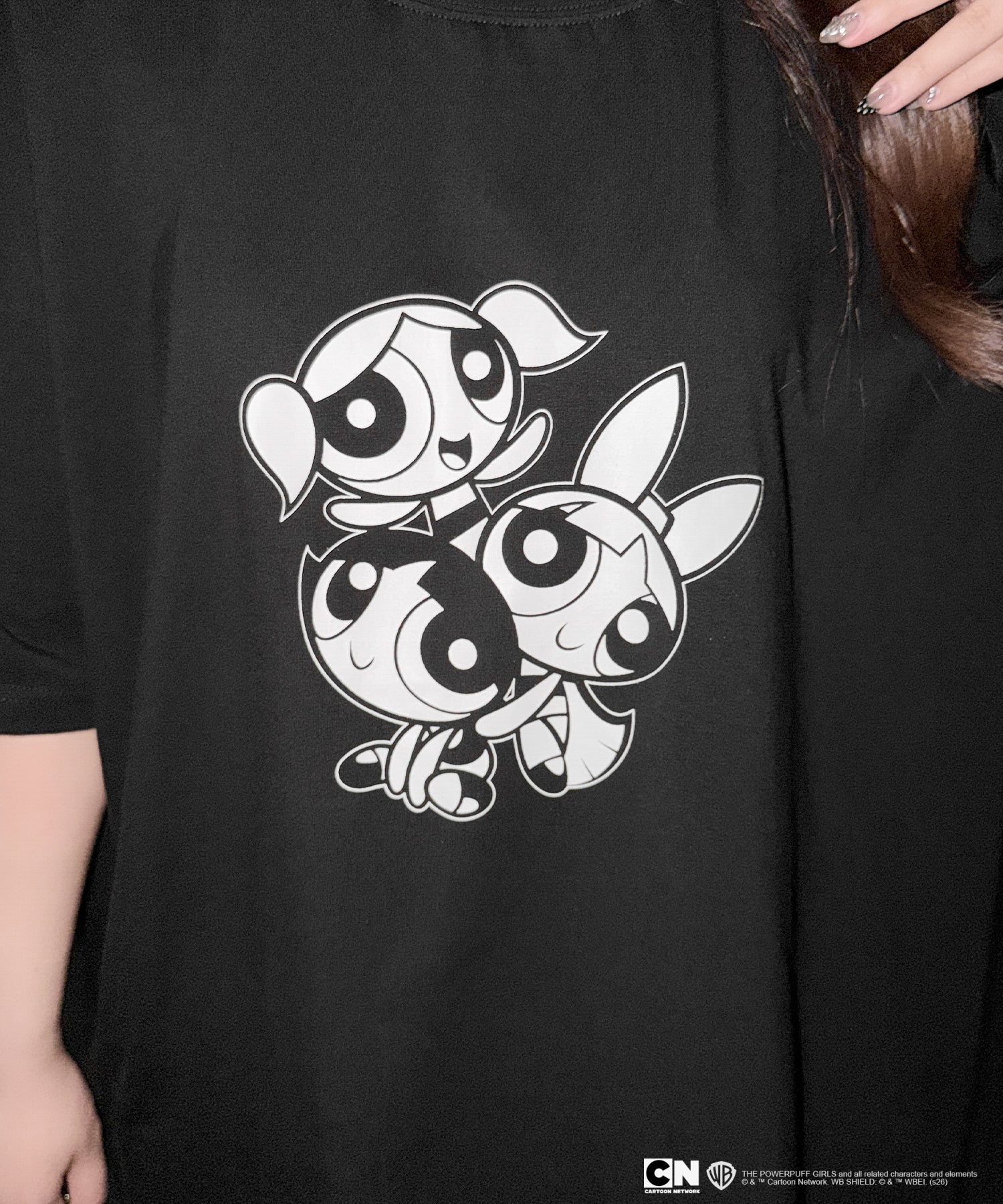 【THE POWERPUFF GIRLS】パワーパフガールズビッグプリントオーバーサイズＴシャツ / big print oversize Tee【 セットアップ着用可能 】