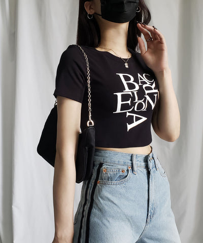 【 ４color 】BACロゴレタリングショートＴシャツ