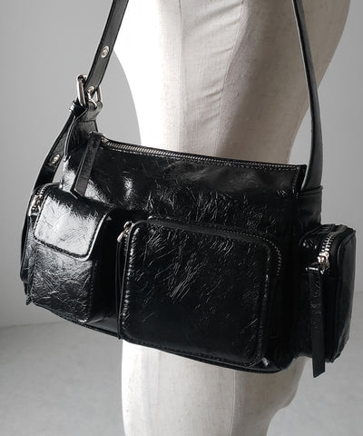 【 ３color 】４アウトポケットヴィンテージスクエアショルダーバッグ ／ 4 outpocket vintage square shoulder bag