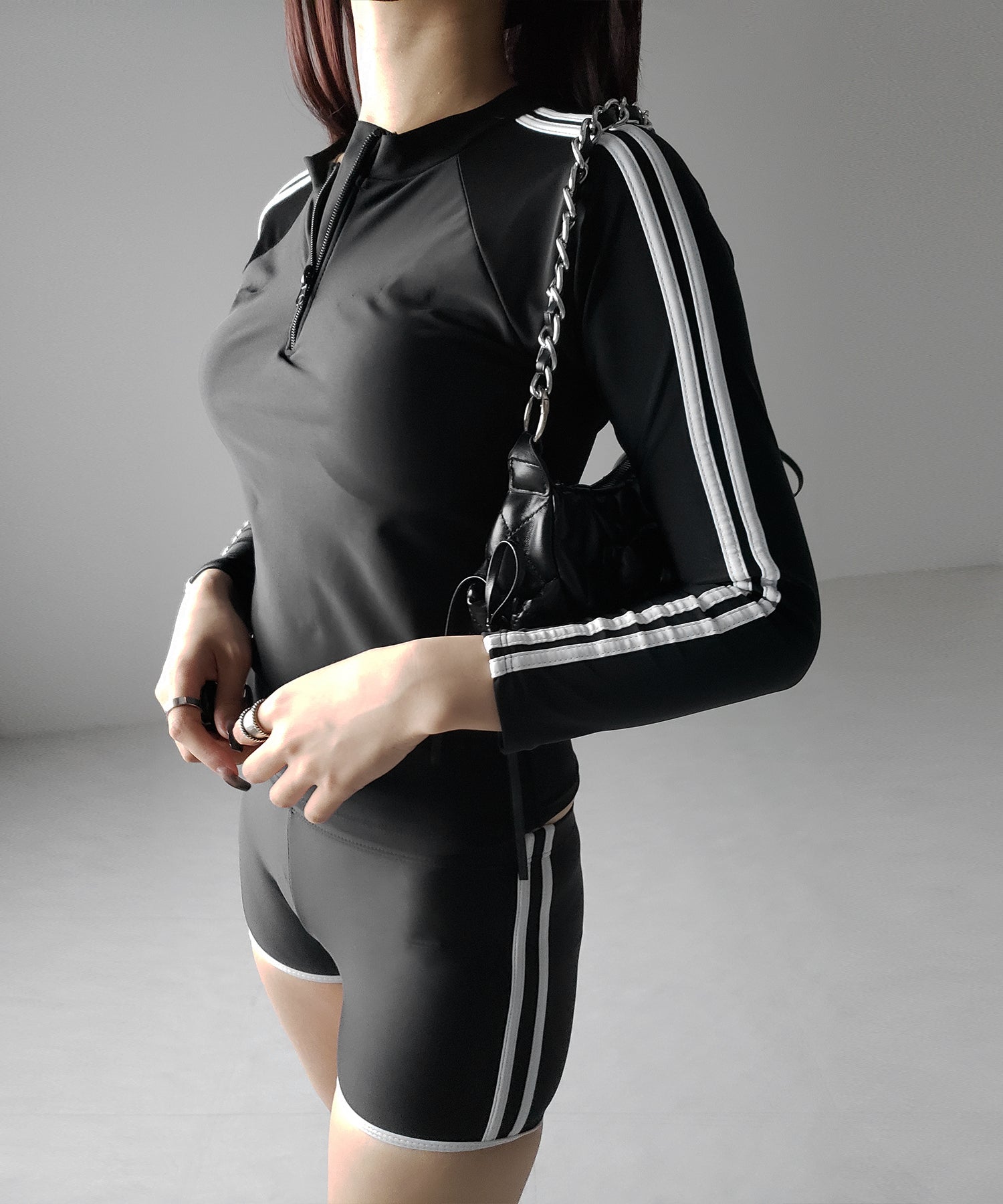 新品CLANE / SPEEDO W FACE RASH GUARD SHIRT