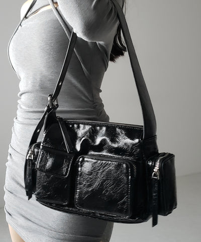 【 ３color 】４アウトポケットヴィンテージスクエアショルダーバッグ ／ 4 outpocket vintage square shoulder bag
