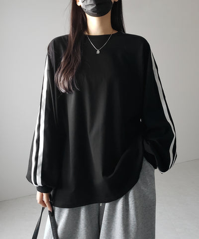 【 ２color 】サイドラインビッグＴシャツ ／ side line BIG Tee