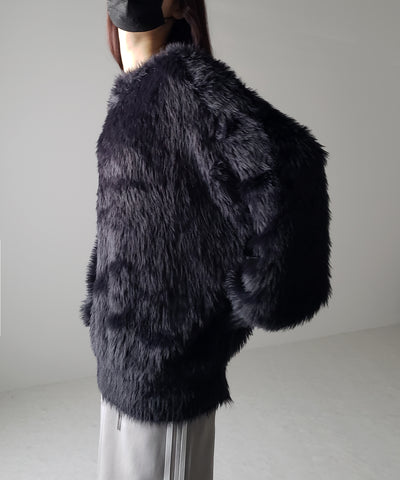 【 ４color 】ビッグシルエットロングシャギールーズニット ／ big silhouette long shaggy loose knit