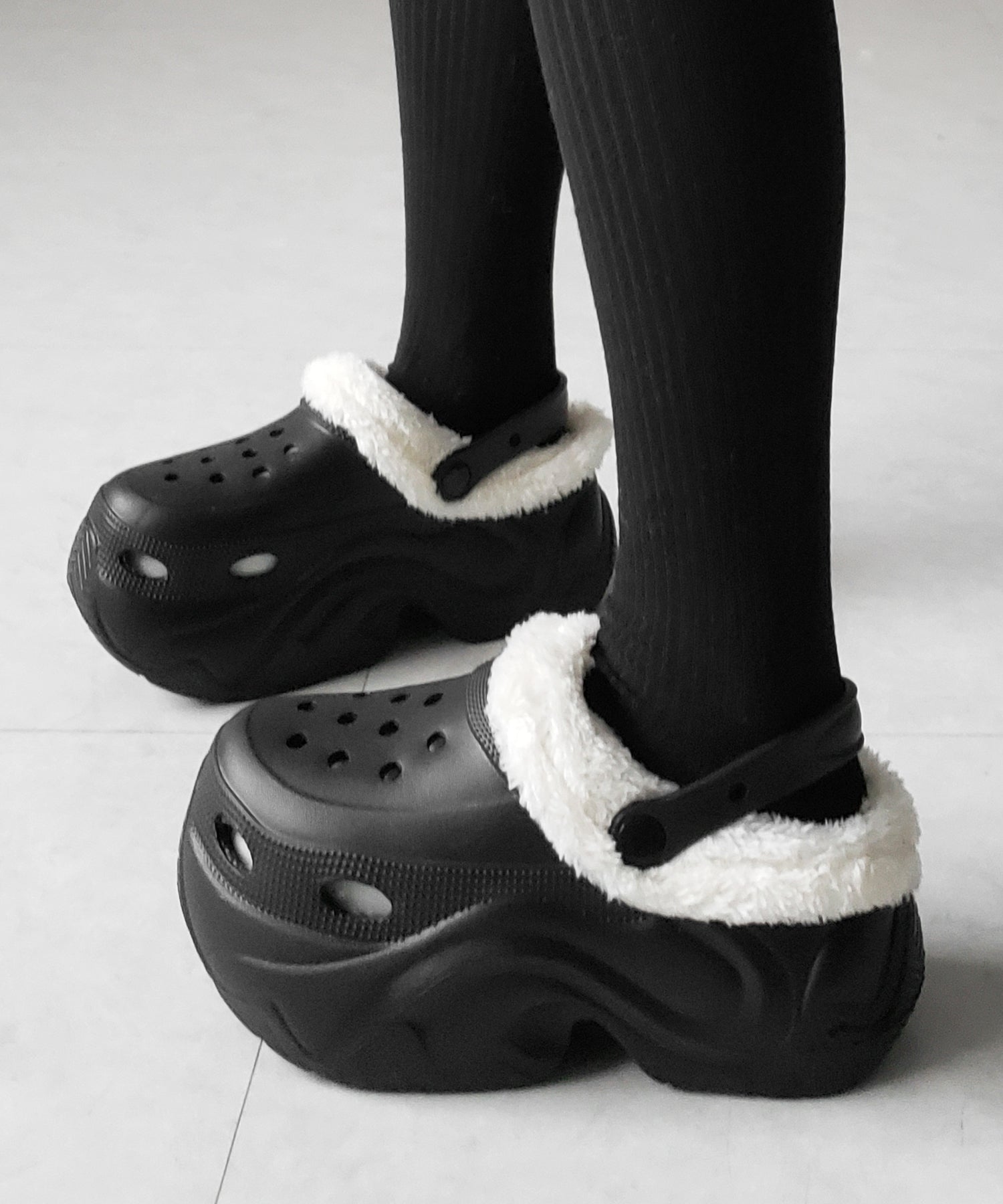 厚底スニーカーソールボアクロッグサンダル ／ platform sneaker sole boa clog sandals