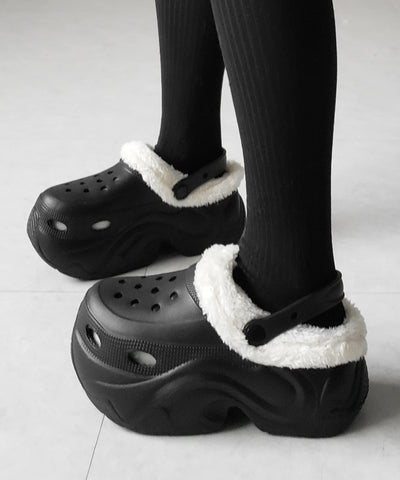 厚底スニーカーソールボアクロッグサンダル ／ platform sneaker sole boa clog sandals