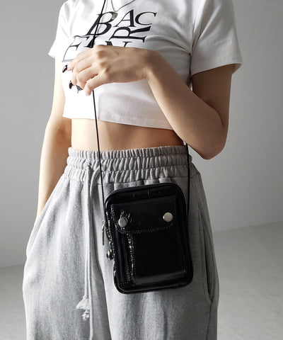 【 ２color 】メタリックドロストワンマイルミニショルダーバッグ
