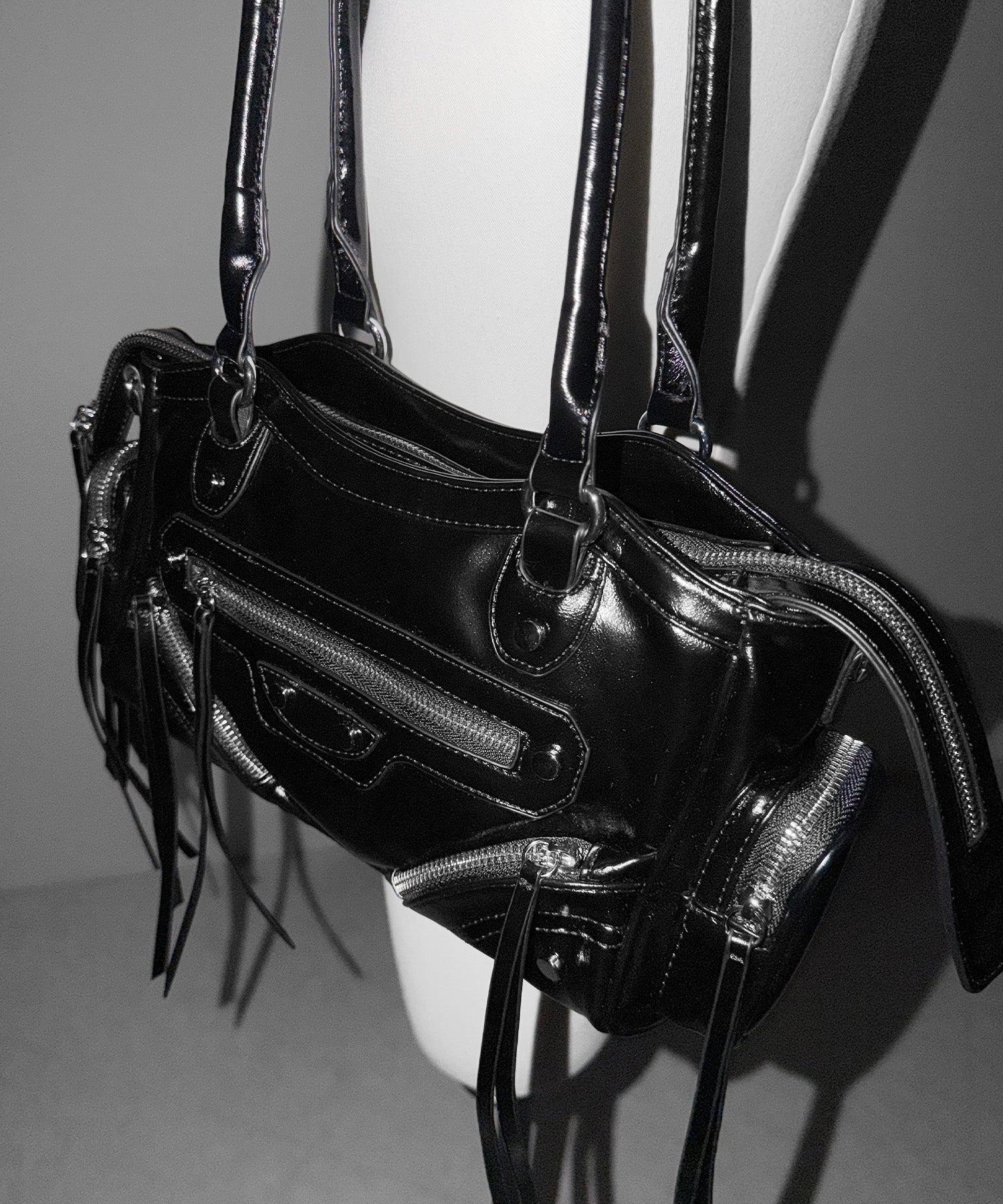 【 ショルダーストラップ付き２WAY 】ヴィンテージアウトポケットグランジボストンショルダーバッグ／ vintage out pocket grunge boston shoulder bag