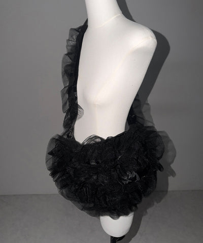 チュールフリルショルダーボディバッグ／ tulle frill shoulder body bag