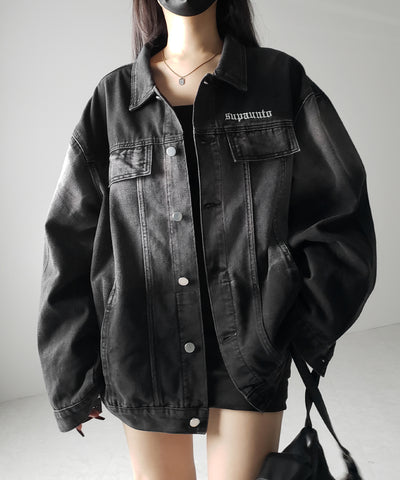 【 ２color ／ ２size 】グラデーションヴィンテージウォッシュオーバーデニムジャケット ／ gradation vintage wash over denim jacket