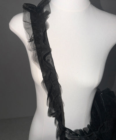 チュールフリルショルダーボディバッグ／ tulle frill shoulder body bag