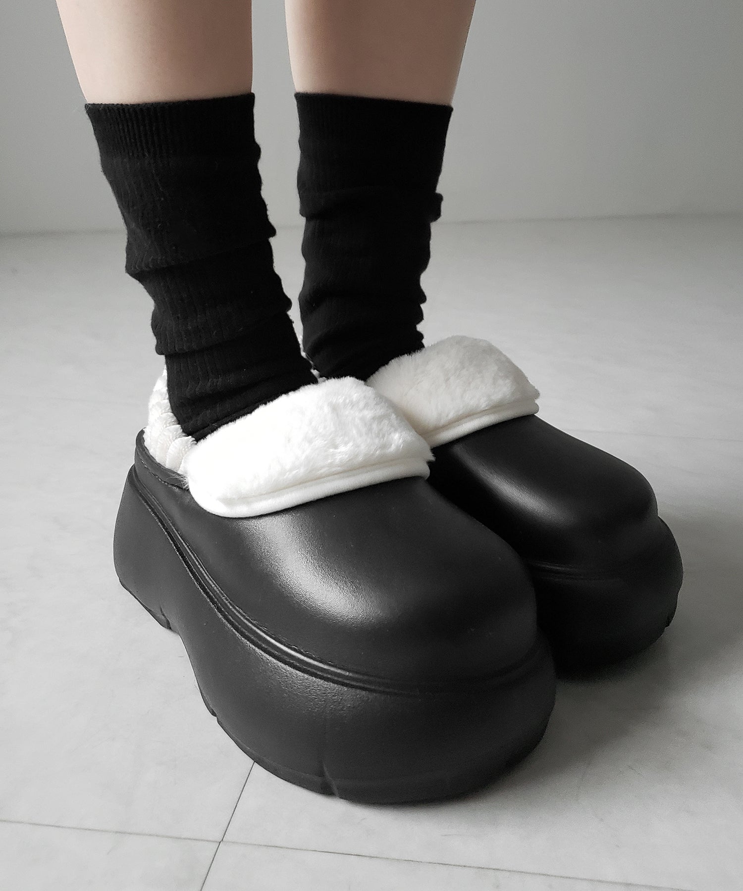 厚底EVAボアサボスリッポン ／ platform EVA boa sabo slipons
