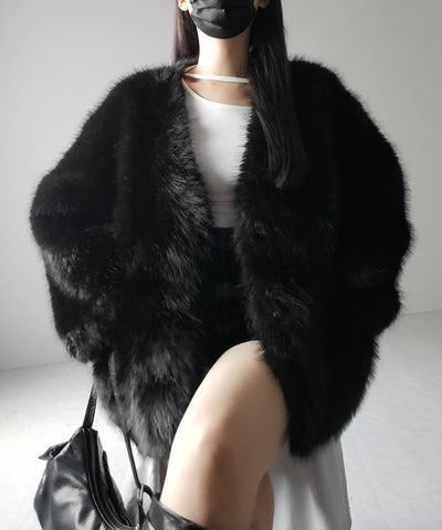 【 ４color 】ミンクライクフェイクファーボリュームコート ／ ｍink-like fake fur volume coat