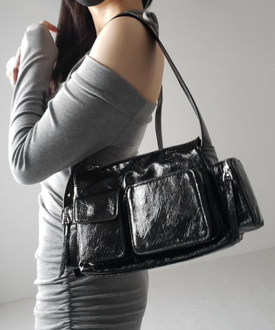 【 ３color 】４アウトポケットヴィンテージスクエアショルダーバッグ ／ 4 outpocket vintage square shoulder bag