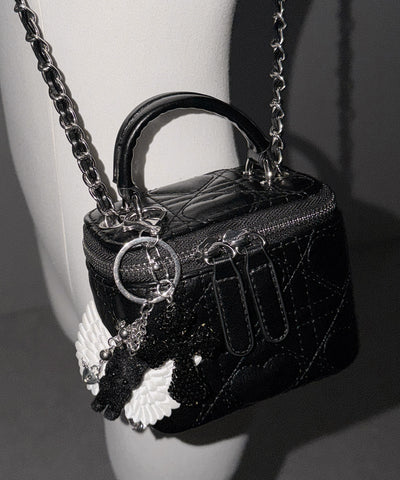 ハートキルティングミニバニティバッグ / heart quilted mini vanity bag