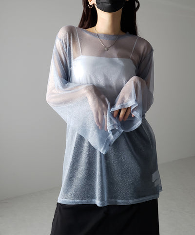 【 ３color 】ラメチュールシアービッグプルオーバー