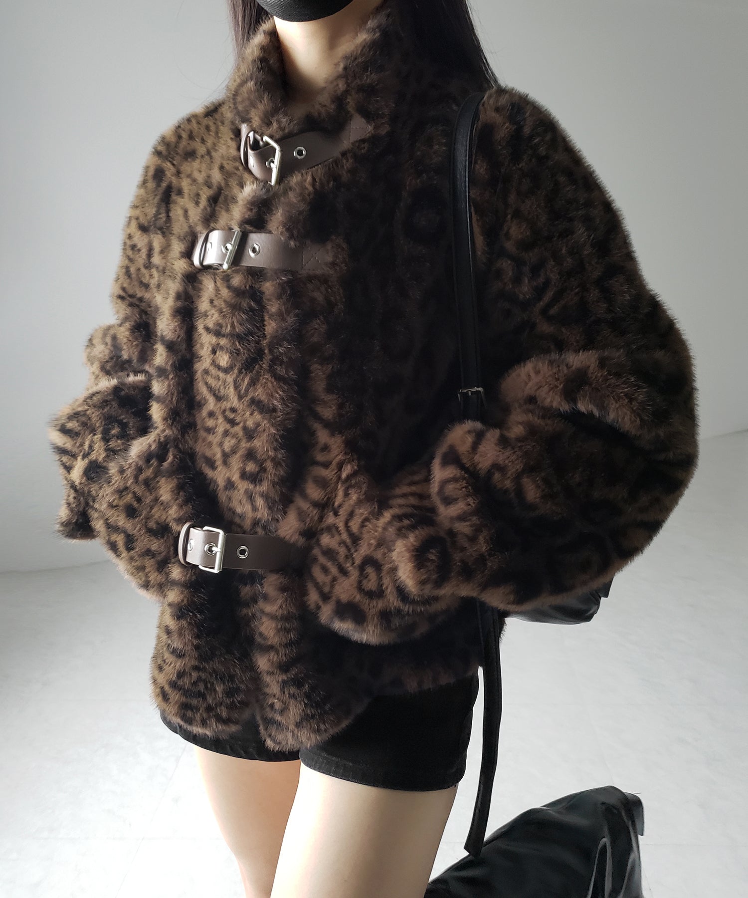 【 ２color 】B-3 レオパードボリュームファーコート ／ B-3 leopard volume fur coat