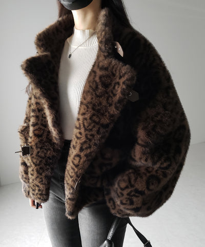 【 ２color 】B-3 レオパードボリュームファーコート ／ B-3 leopard volume fur coat