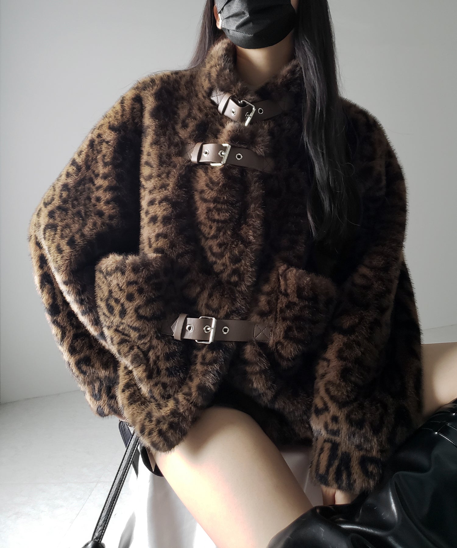 【 ２color 】B-3 レオパードボリュームファーコート ／ B-3 leopard volume fur coat