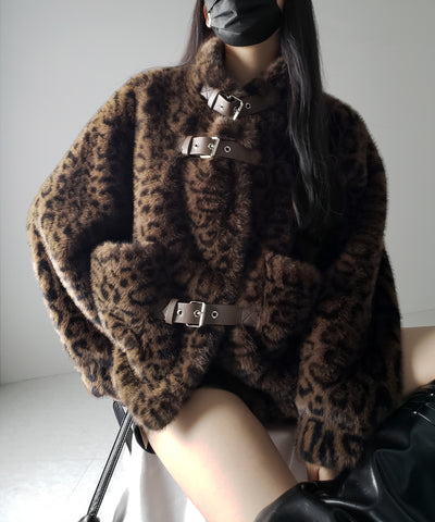 【 ２color 】B-3 レオパードボリュームファーコート ／ B-3 leopard volume fur coat