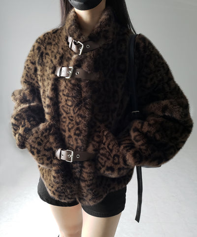 【 ２color 】B-3 レオパードボリュームファーコート ／ B-3 leopard volume fur coat