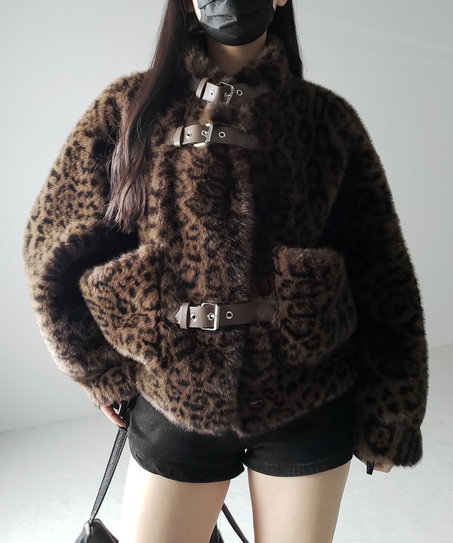 【 ２color 】B-3 レオパードボリュームファーコート ／ B-3 leopard volume fur coat
