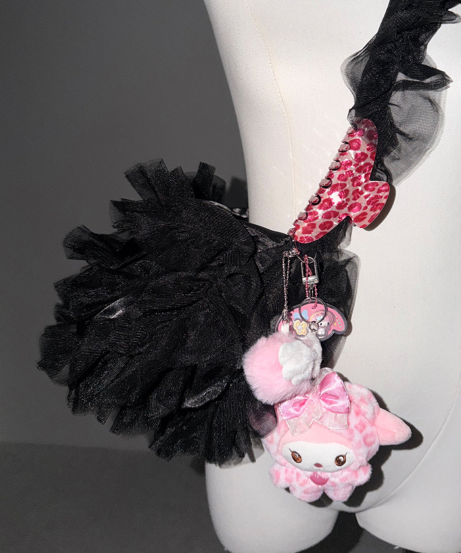 チュールフリルショルダーボディバッグ／ tulle frill shoulder body bag