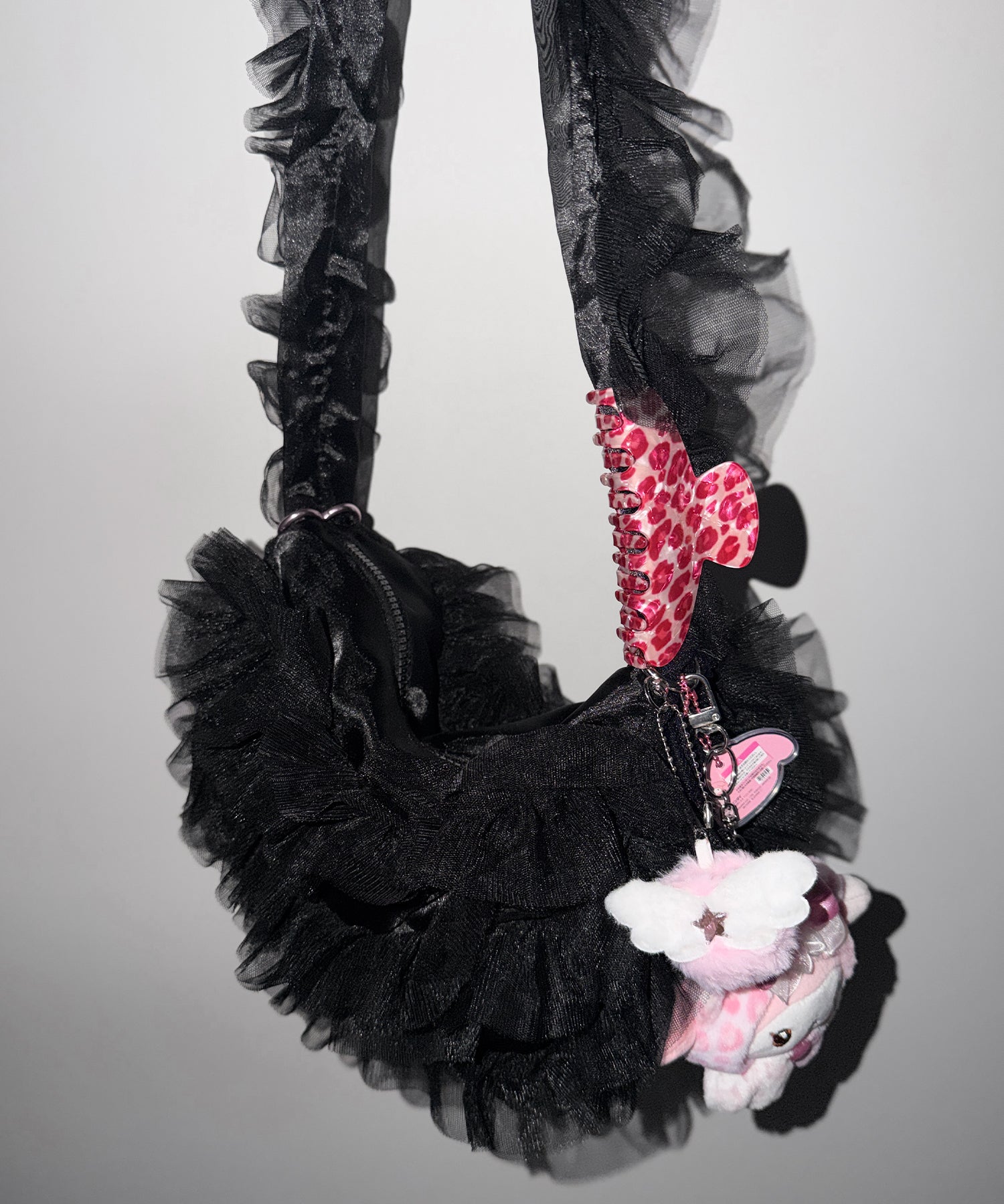 チュールフリルショルダーボディバッグ／ tulle frill shoulder body bag