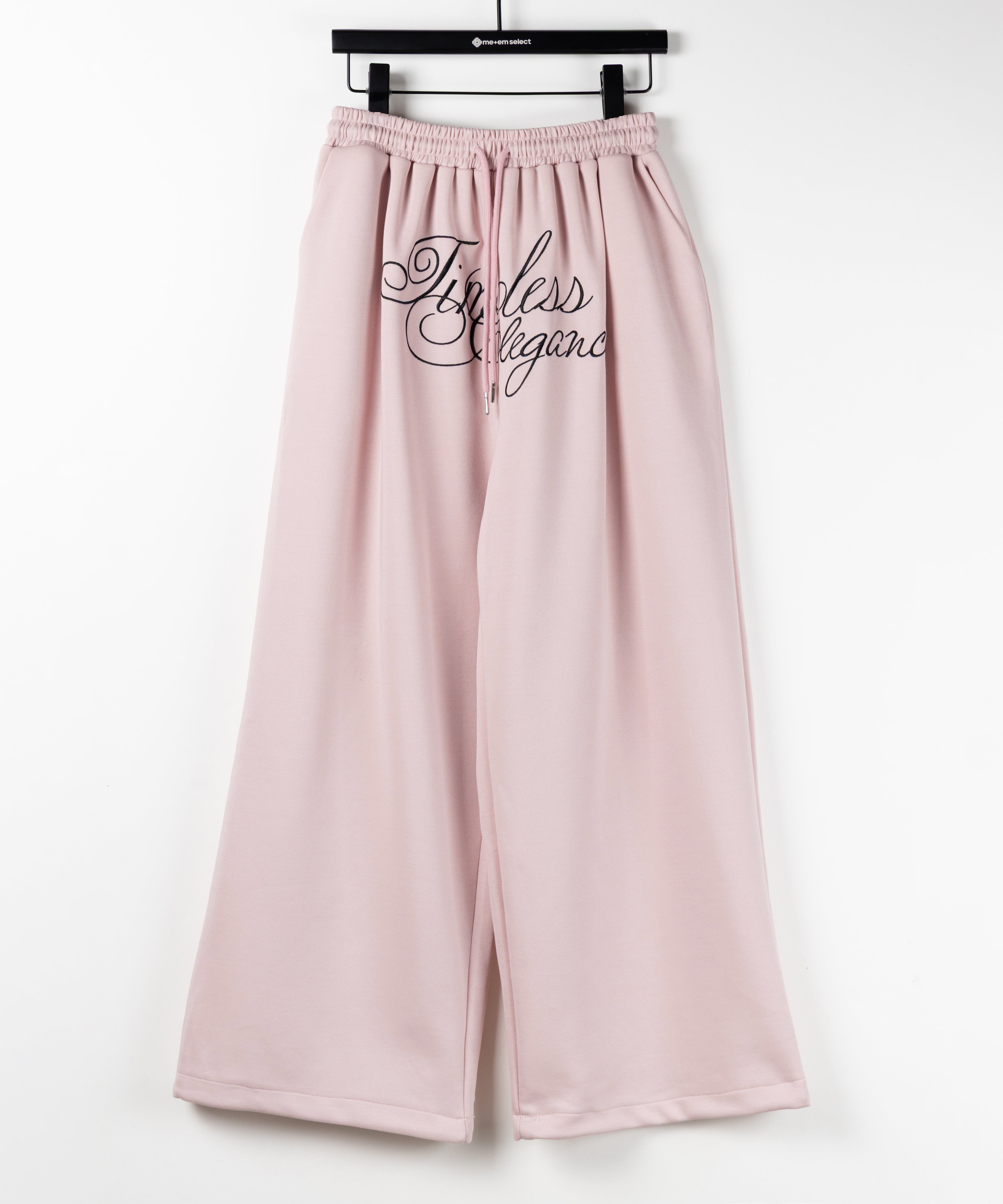 フロントレタリングロゴ刺繍ワイドスウェットパンツ ／ front lettering logo embroidery wide sweatpants