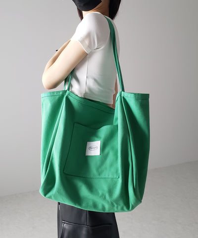 【 ７color ／大容量 】ミームセレクトオリジナルタグキャンバスカラートートバッグ ／ me+em select original tag canvas color totebag