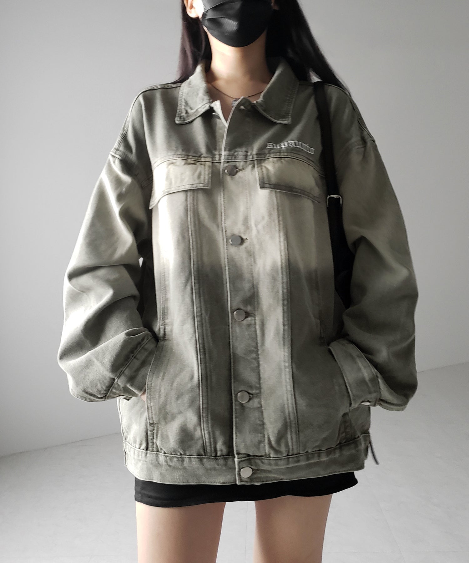 【 ２color ／ ２size 】グラデーションヴィンテージウォッシュオーバーデニムジャケット ／ gradation vintage wash over denim jacket