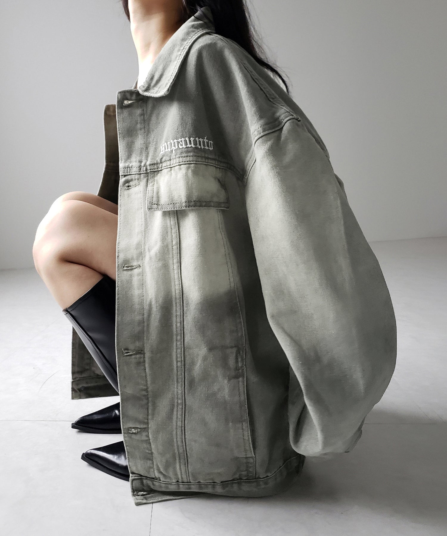 【 ２color ／ ２size 】グラデーションヴィンテージウォッシュオーバーデニムジャケット ／ gradation vintage wash over denim jacket