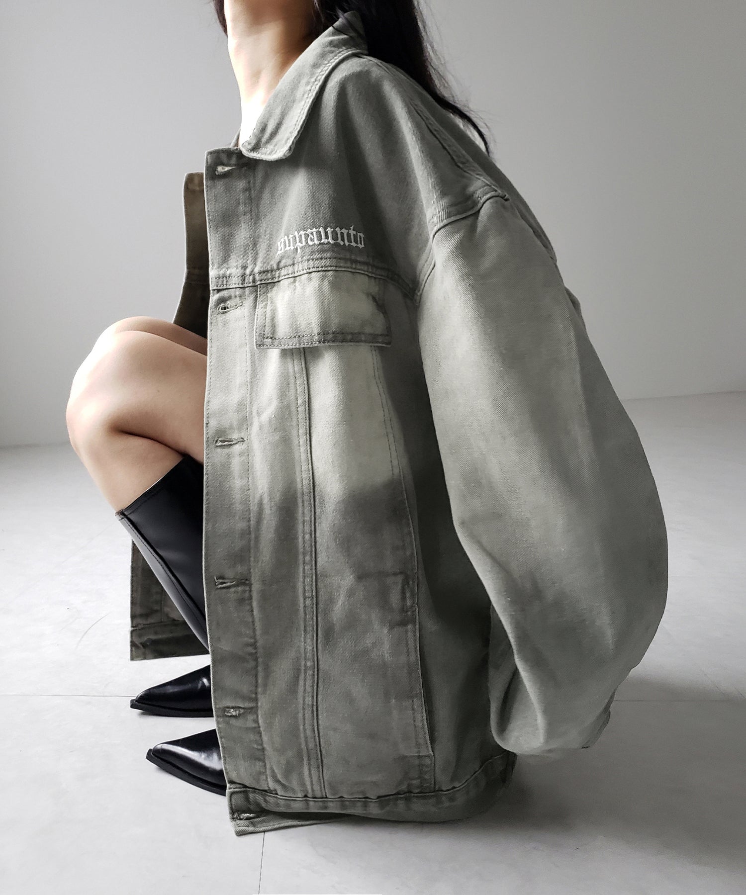【 ２color ／ ２size 】グラデーションヴィンテージウォッシュオーバーデニムジャケット ／ gradation vintage wash over denim jacket