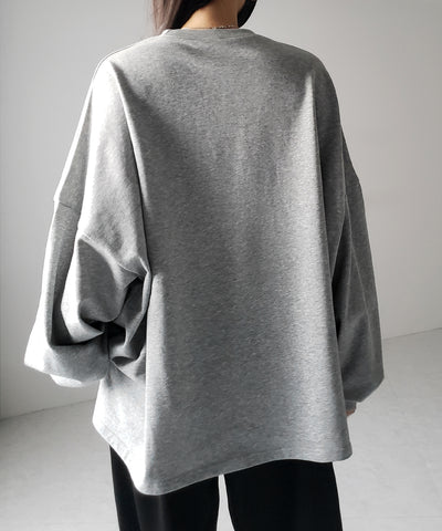 【 2 color 】BACロゴレタリングBIGスウェットロンＴ ／ BAC logo lettering big sweat long Tee