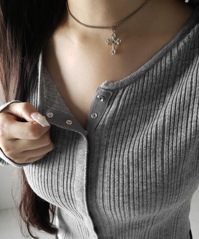 【 ３color 】スナップボタンリブニットスリムカーディガン ／ snap button rib knit slim cardigan