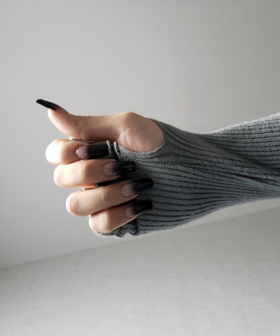 【 ３color 】BASIC ショートリブニットトップス　／ BASIC SHORT LIB KNIT TOPS