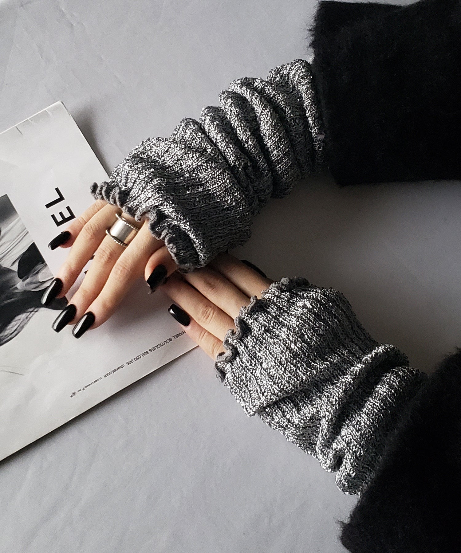 レッグウォーマーにもなる2way 】スパングルアームウォーマー  