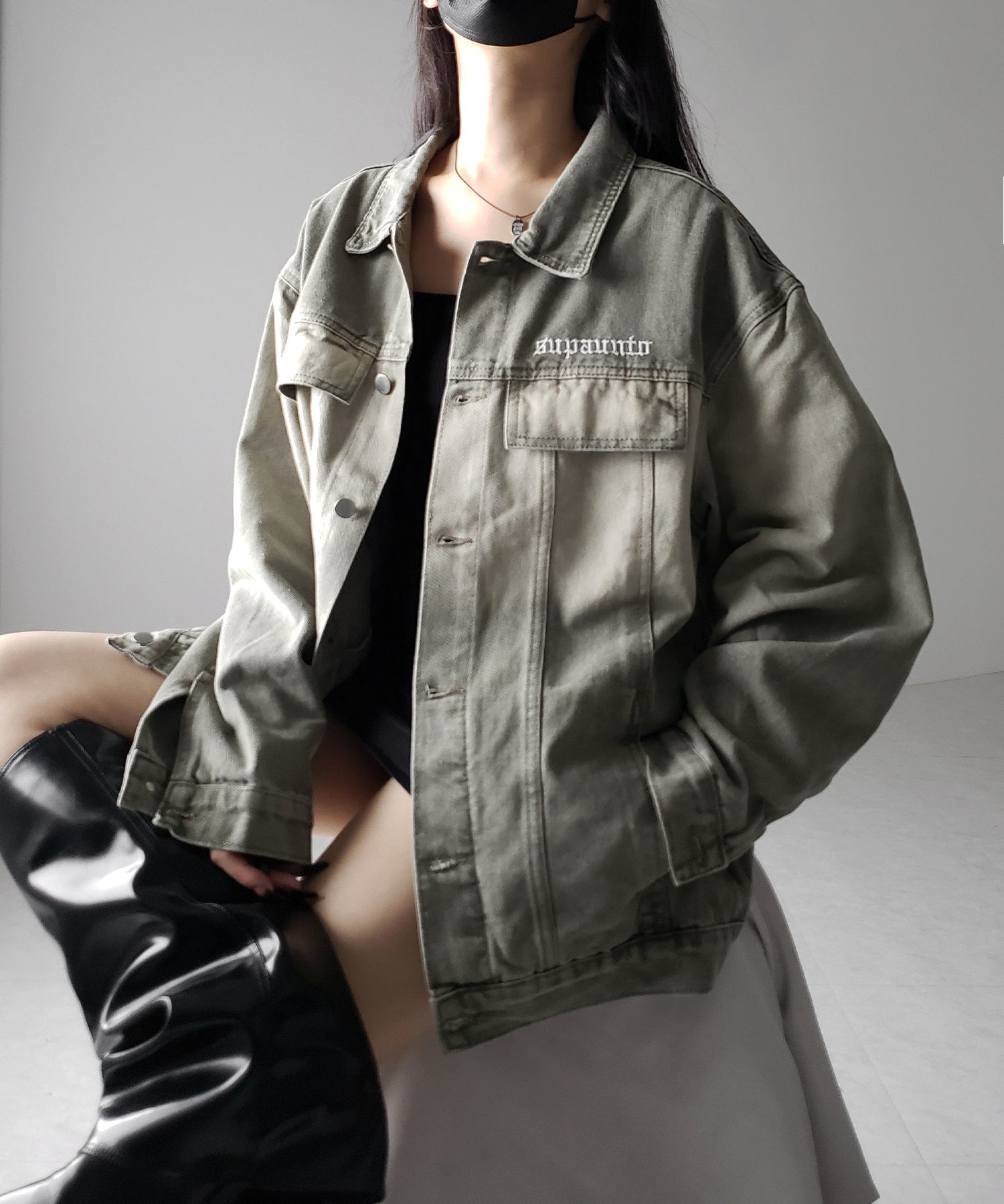 【 ２color ／ ２size 】グラデーションヴィンテージウォッシュオーバーデニムジャケット ／ gradation vintage wash over denim jacket