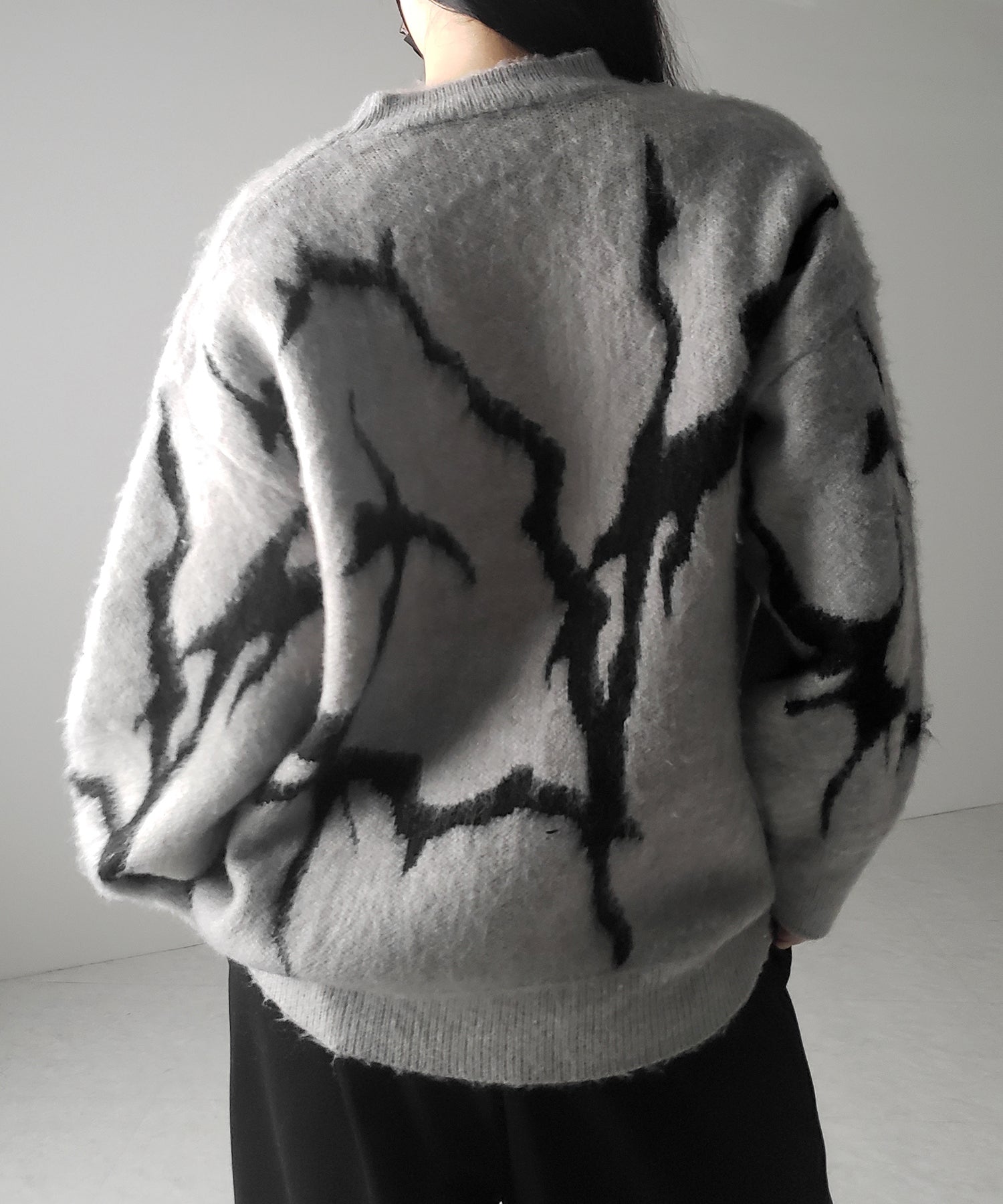 【 ３color 】CRACK モヘアライクオーバーニット ／ CRACK mohair-like over knit