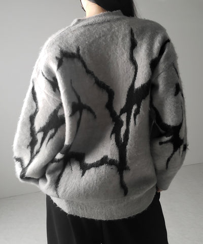 【 ３color 】CRACK モヘアライクオーバーニット ／ CRACK mohair-like over knit