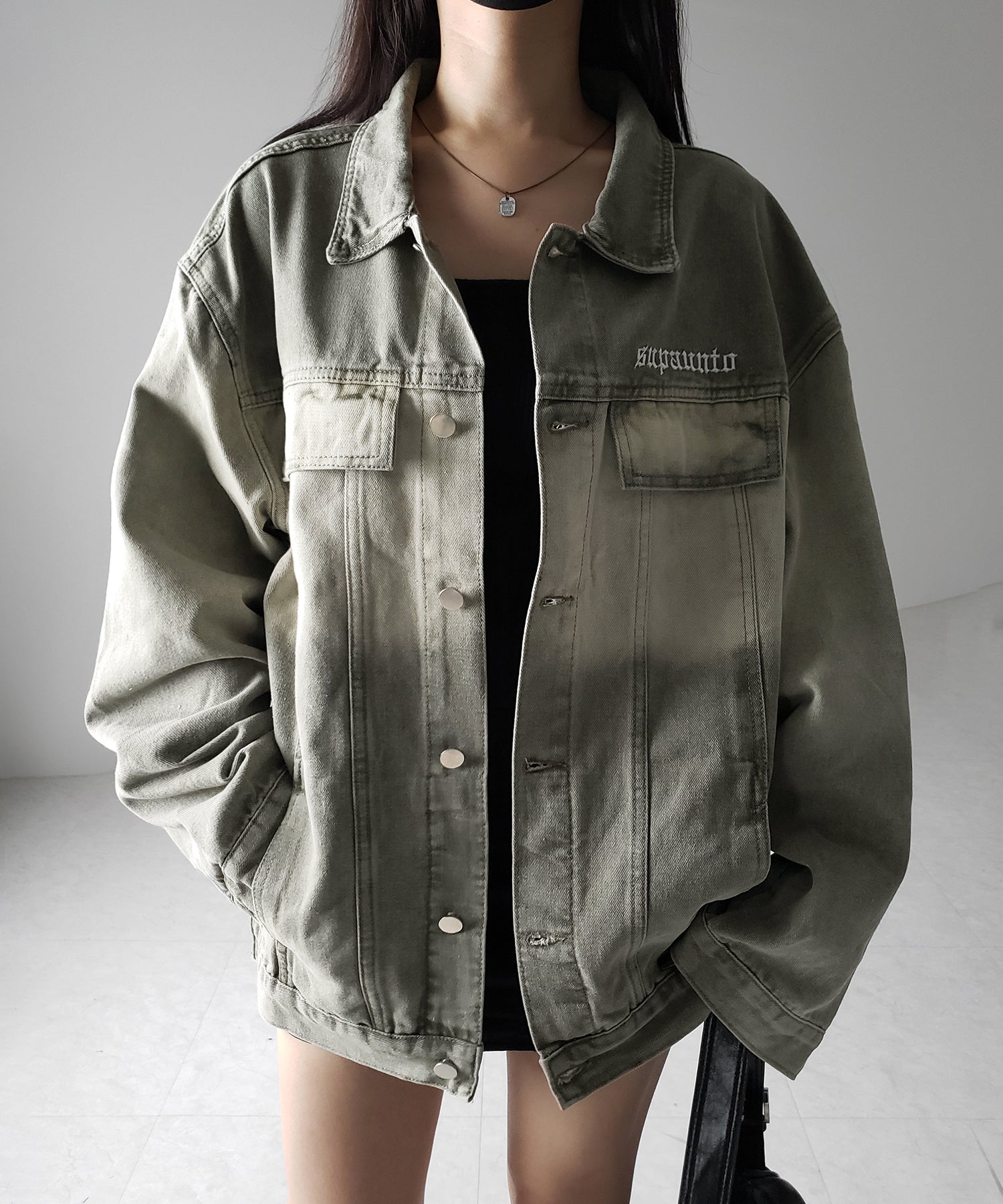 【 ２color ／ ２size 】グラデーションヴィンテージウォッシュオーバーデニムジャケット ／ gradation vintage wash over denim jacket
