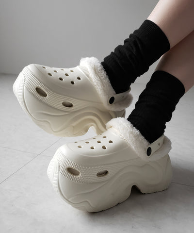 厚底スニーカーソールボアクロッグサンダル ／ platform sneaker sole boa clog sandals