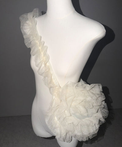チュールフリルショルダーボディバッグ／ tulle frill shoulder body bag