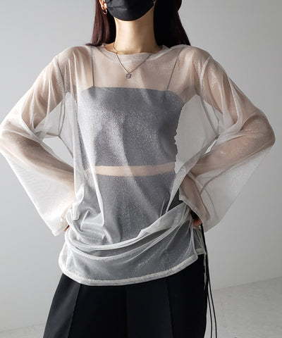 【 ３color 】ラメチュールシアービッグプルオーバー