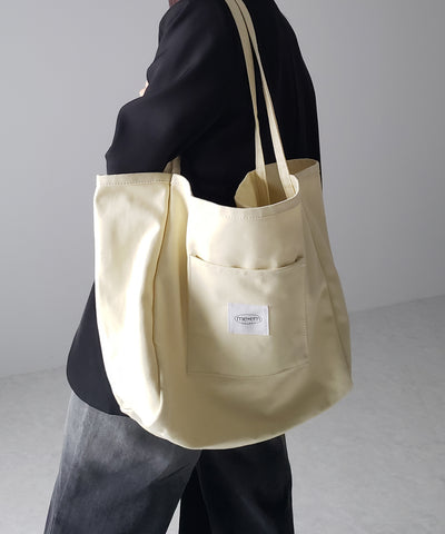 【 ７color ／大容量 】ミームセレクトオリジナルタグキャンバスカラートートバッグ ／ me+em select original tag canvas color totebag