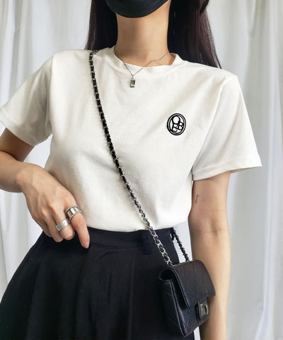 OBE刺繍 ミニロゴＴシャツ【 韓国製 】