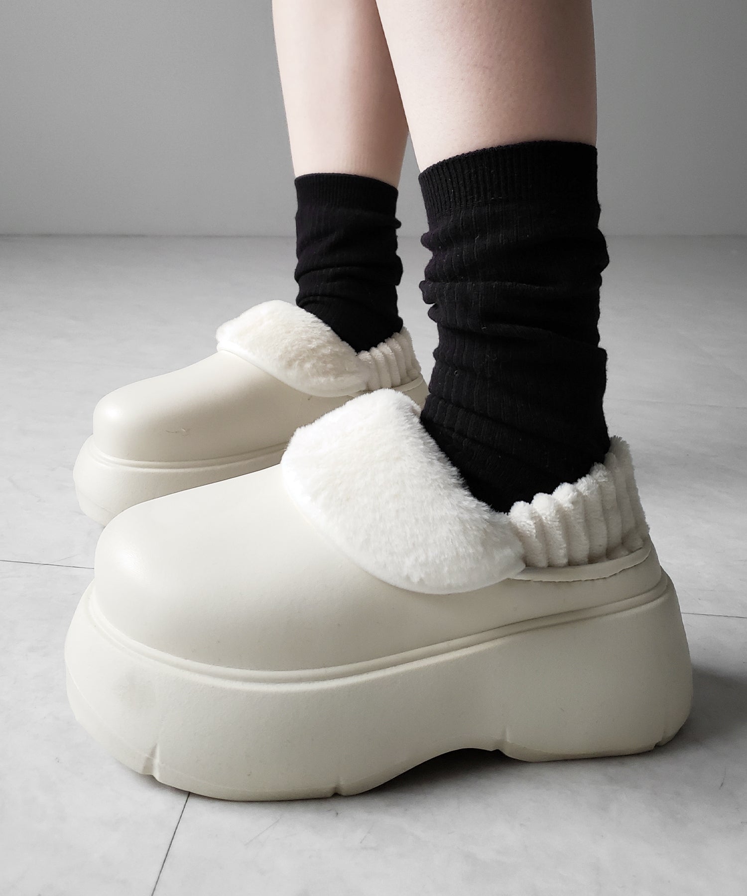 厚底EVAボアサボスリッポン ／ platform EVA boa sabo slipons