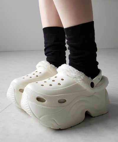 厚底スニーカーソールボアクロッグサンダル ／ platform sneaker sole boa clog sandals