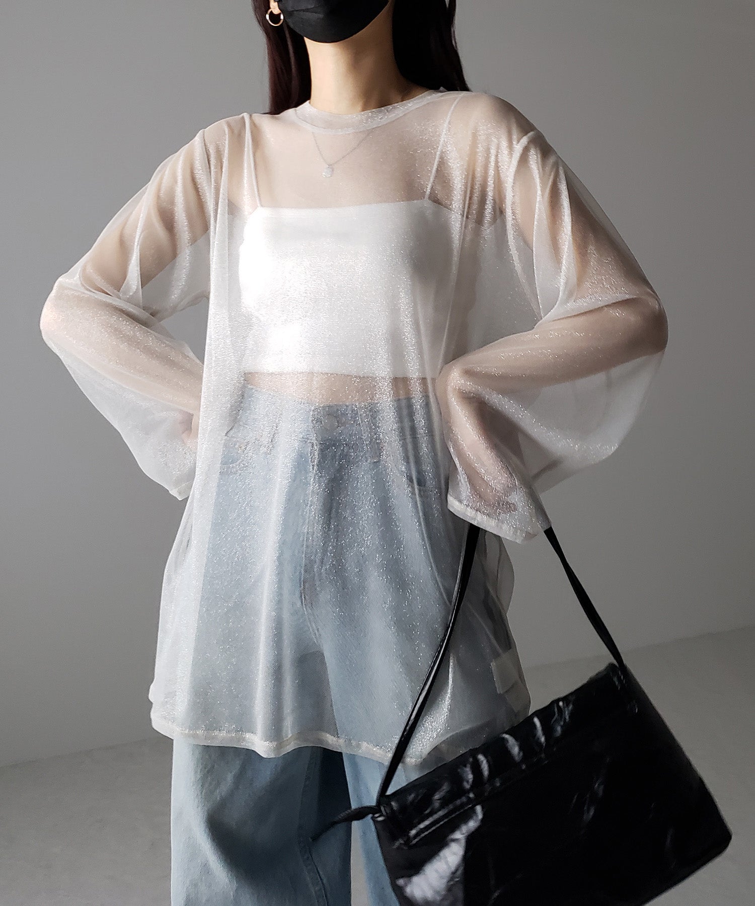 【 ３color 】ラメチュールシアービッグプルオーバー